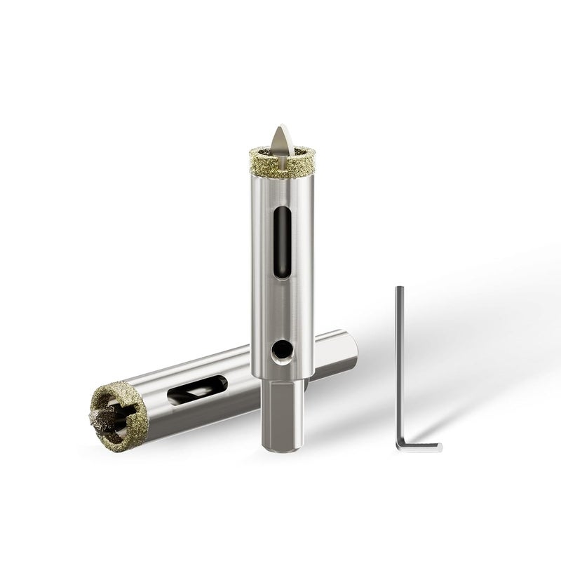 CSOOM 2PCS 5/8"(16mm) Diamond Hole Saw with Center Drill Bit, One-Touch Positioning, Easy to Penetrate Hard Materials Such as Ceramic, Tile, Glass, Granite, Marble, etc. - Image 1